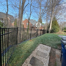 Full-Landscape-Renovation-Retaining-Wall-Replacement-Black-Aluminum-Fence-Installation-in-Winston-Salem-NC 0